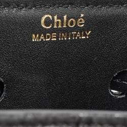 Pre Owned Chloe Black Snakeskin and Leather Gala Bucket Bag