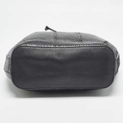 Pre Owned Chloe Black Snakeskin and Leather Gala Bucket Bag