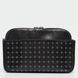 Pre Owned Chloe Black Snakeskin, Nubuck and Leather Studded Crossbody Bag