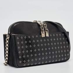 Pre Owned Chloe Black Snakeskin, Nubuck and Leather Studded Crossbody Bag