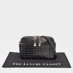 Pre Owned Chloe Black Snakeskin, Nubuck and Leather Studded Crossbody Bag