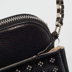Pre Owned Chloe Black Snakeskin, Nubuck and Leather Studded Crossbody Bag