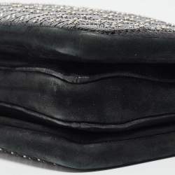 Pre Owned Chloe Black Snakeskin, Nubuck and Leather Studded Crossbody Bag