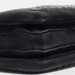 Pre Owned Chloe Black Snakeskin, Nubuck and Leather Studded Crossbody Bag