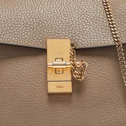 Pre Owned Chloe Beige Leather Medium Drew Shoulder Bag