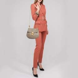 Pre Owned Chloe Beige Leather Medium Drew Shoulder Bag