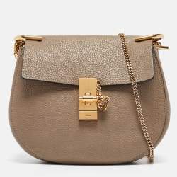 Pre Owned Chloe Beige Leather Medium Drew Shoulder Bag