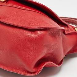 Pre Owned Chloe Red Leather Medium Marcie Shoulder Bag
