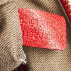 Pre Owned Chloe Red Leather Medium Marcie Shoulder Bag