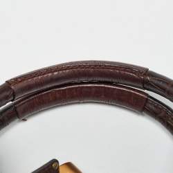 Pre Owned Chloe Brown Crocodile and Leather Medium Paddington Satchel