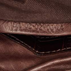 Pre Owned Chloe Brown Crocodile and Leather Medium Paddington Satchel