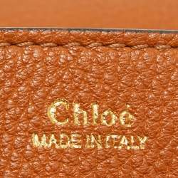 Pre Owned Chloe Brown Leather Mini Drew Shoulder Bag