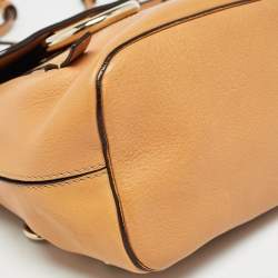 Pre Owned Chloe Tan Leather and Suede Mini Faye Daye Backpack