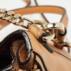 Pre Owned Chloe Tan Leather and Suede Mini Faye Daye Backpack