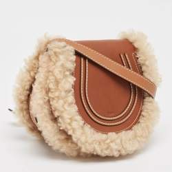 Pre Owned حقيبة كتف كلوي ميني مارسي جلد خوخي