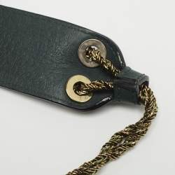 Pre Owned Chloe Dark Green Leather Medium Sally Shoulder Bag