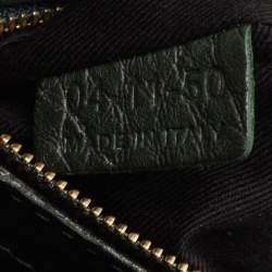 Pre Owned Chloe Dark Green Leather Medium Sally Shoulder Bag