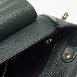 Pre Owned Chloe Dark Green Leather Medium Sally Shoulder Bag