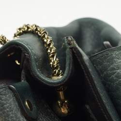 Pre Owned Chloe Dark Green Leather Medium Sally Shoulder Bag