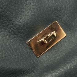 Pre Owned Chloe Dark Green Leather Medium Sally Shoulder Bag