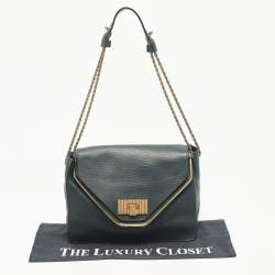 Pre Owned Chloe Dark Green Leather Medium Sally Shoulder Bag