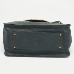Pre Owned Chloe Dark Green Leather Medium Sally Shoulder Bag