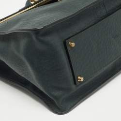 Pre Owned Chloe Dark Green Leather Medium Sally Shoulder Bag