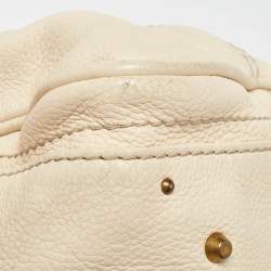 Pre Owned Chloe Cream Leather Medium Paddington Satchel