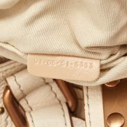 Pre Owned Chloe Cream Leather Medium Paddington Satchel