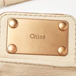Pre Owned Chloe Cream Leather Medium Paddington Satchel