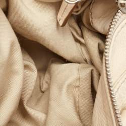Pre Owned Chloe Cream Leather Medium Paddington Satchel