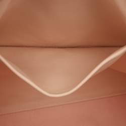 Pre Owned Chloe Beige Leather Bracelet Cosmetic Pouch