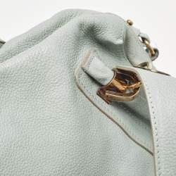 Chloe Light Green Leather Medium Paraty Bag