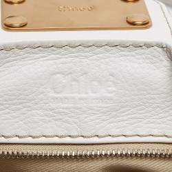Pre Owned Chloe White Leather Medium Paddington Satchel