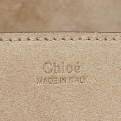 Pre Owned Chloe Grey Leather and Suede Medium Drew Shoulder Bag