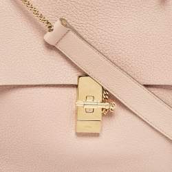Pre Owned Chloe Pink Leather Large Drew Shoulder Bag