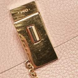 Pre Owned Chloe Pink Leather Large Drew Shoulder Bag