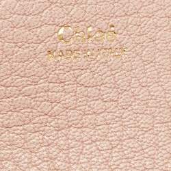 Pre Owned Chloe Pink Leather Large Drew Shoulder Bag