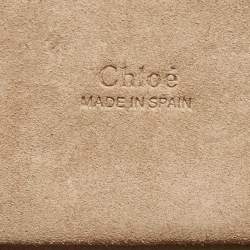 Chloe Peach Leather and Suede Mini Faye Crossbody Bag