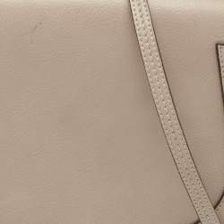 Chloe Beige Leather and Suede Medium Nile Bracelet Top Handle Bag