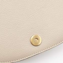 Chloe Beige Leather and Suede Medium Nile Bracelet Top Handle Bag