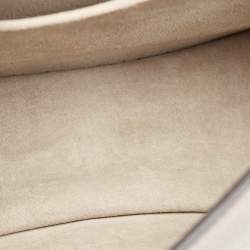 Chloe Beige Leather and Suede Medium Nile Bracelet Top Handle Bag