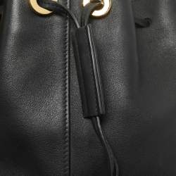 Pre Owned Chloe Black Leather Gala Bucket Bag