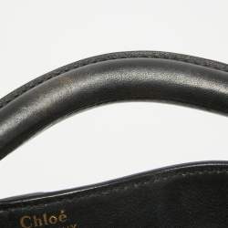Pre Owned Chloe Black Leather Gala Bucket Bag