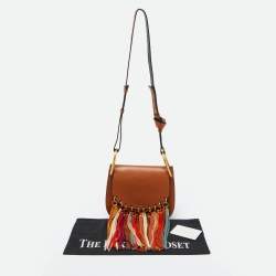 Chloe Brown Leather Small Hudson Fringe Shoulder Bag
