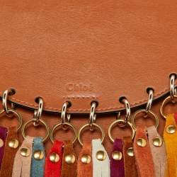 Chloe Brown Leather Small Hudson Fringe Shoulder Bag
