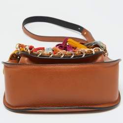 Chloe Brown Leather Small Hudson Fringe Shoulder Bag