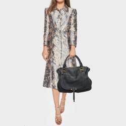 Pre Owned Chloe Black Leather Large Marcie Satchel