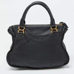 Pre Owned Chloe Black Leather Large Marcie Satchel