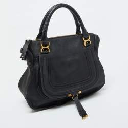 Pre Owned Chloe Black Leather Large Marcie Satchel